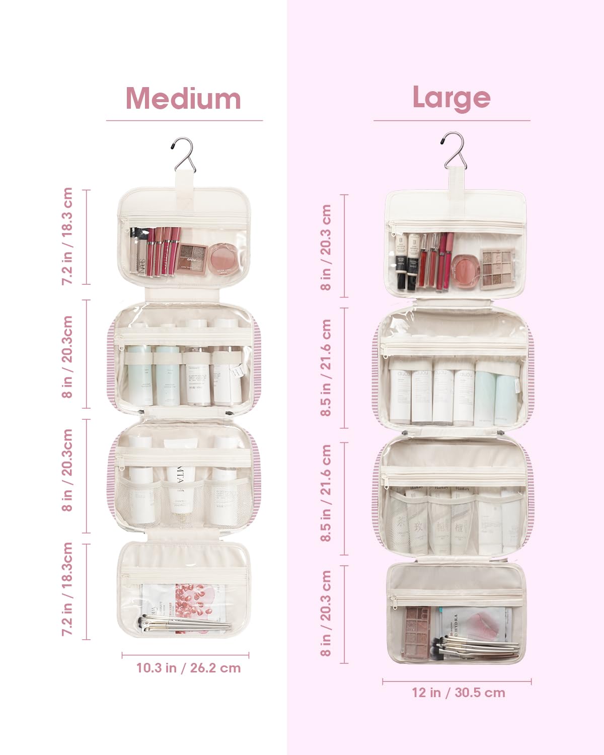 Narwey Toiletry Bag hanging from a towel rack