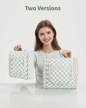 Narwey Travel Toiletry Bag back view with soft fabric