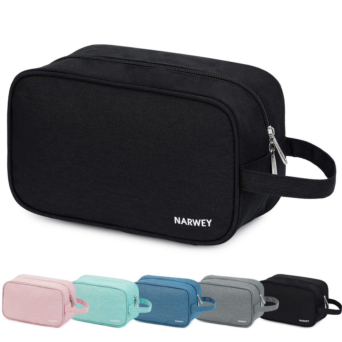 Narwey Travel Toiletry Bag black model front view