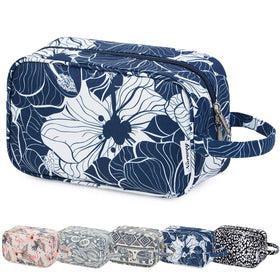 Narwey Travel Toiletry Bag Blue Lotus front view