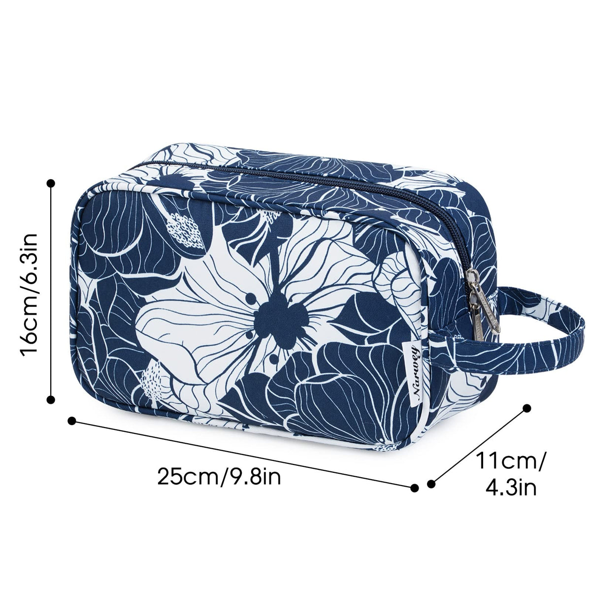 Narwey Travel Toiletry Bag Blue Lotus in lifestyle setting