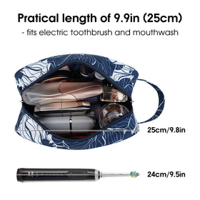 Narwey Travel Toiletry Bag Blue Lotus side view