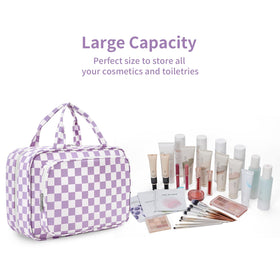 Narwey Travel Toiletry Bag details of zippers and fabric