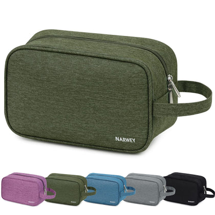 Narwey Travel Toiletry Bag front view in Army Green