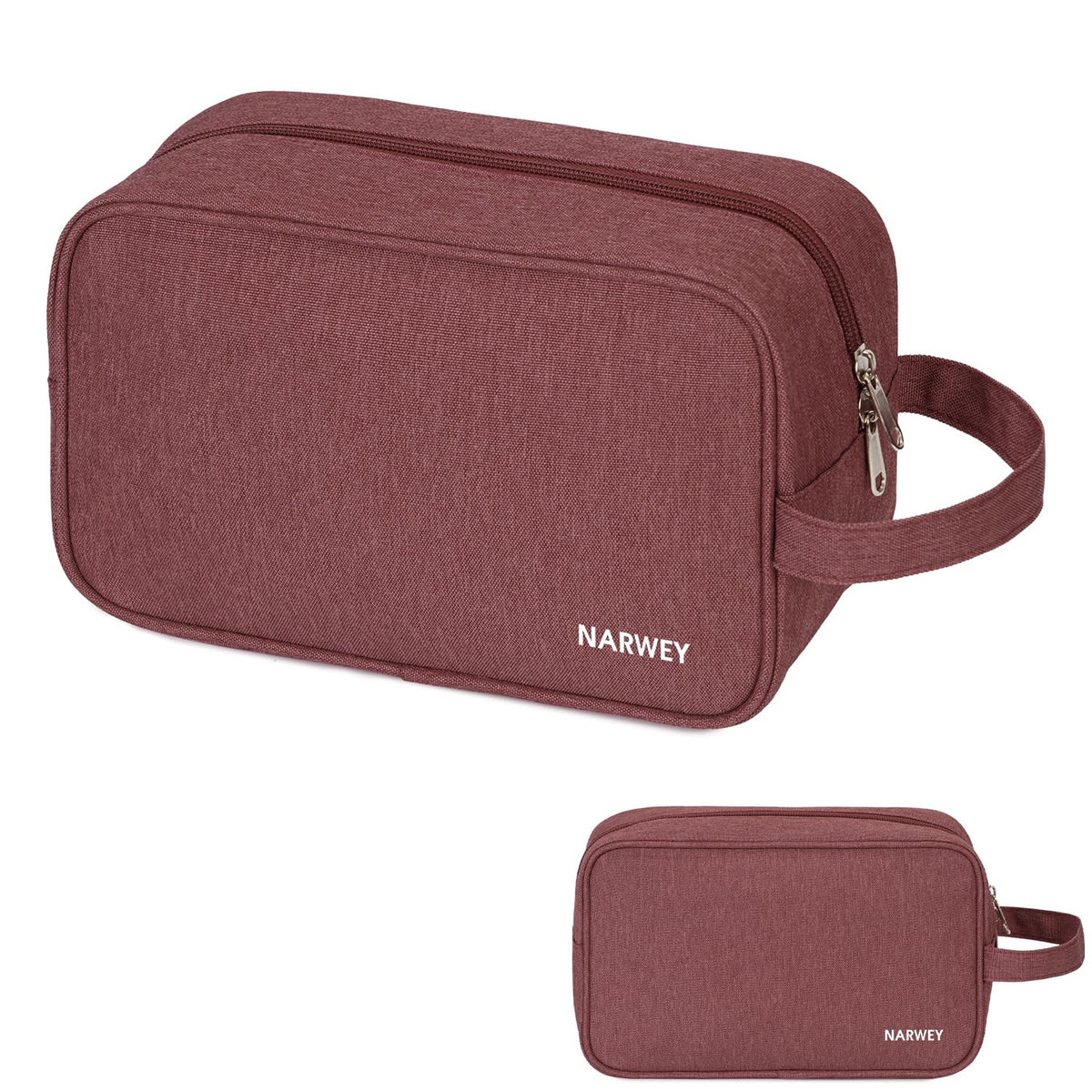 Narwey Travel Toiletry Bag front view in Jujube Red
