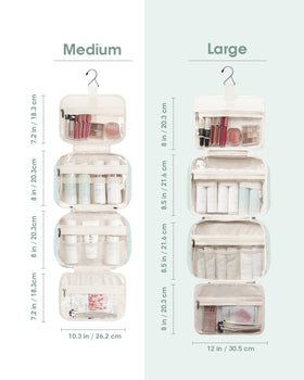 Narwey Travel Toiletry Bag hanging from a hook