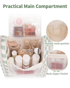Narwey Travel Toiletry Bag hanging from a towel rack