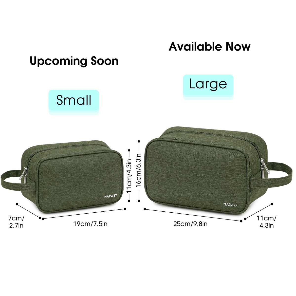 Narwey Travel Toiletry Bag in use on a bathroom counter