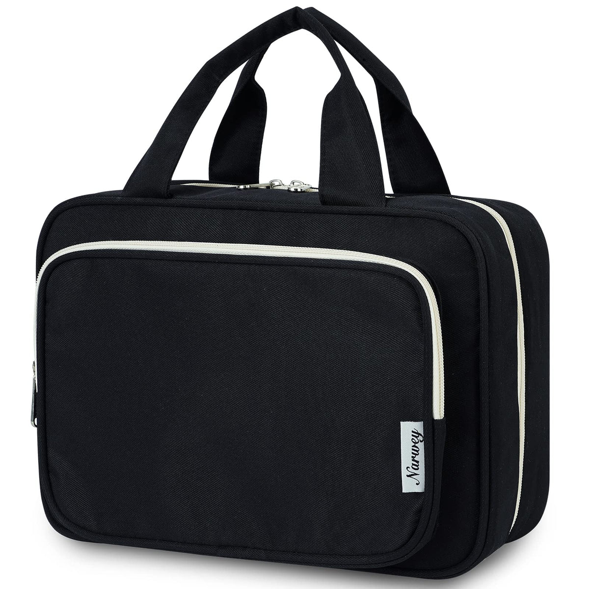 Narwey Travel Toiletry Bag large black front view