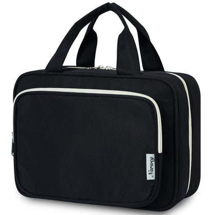 Narwey Travel Toiletry Bag large black front view