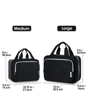 Narwey Travel Toiletry Bag large black side view