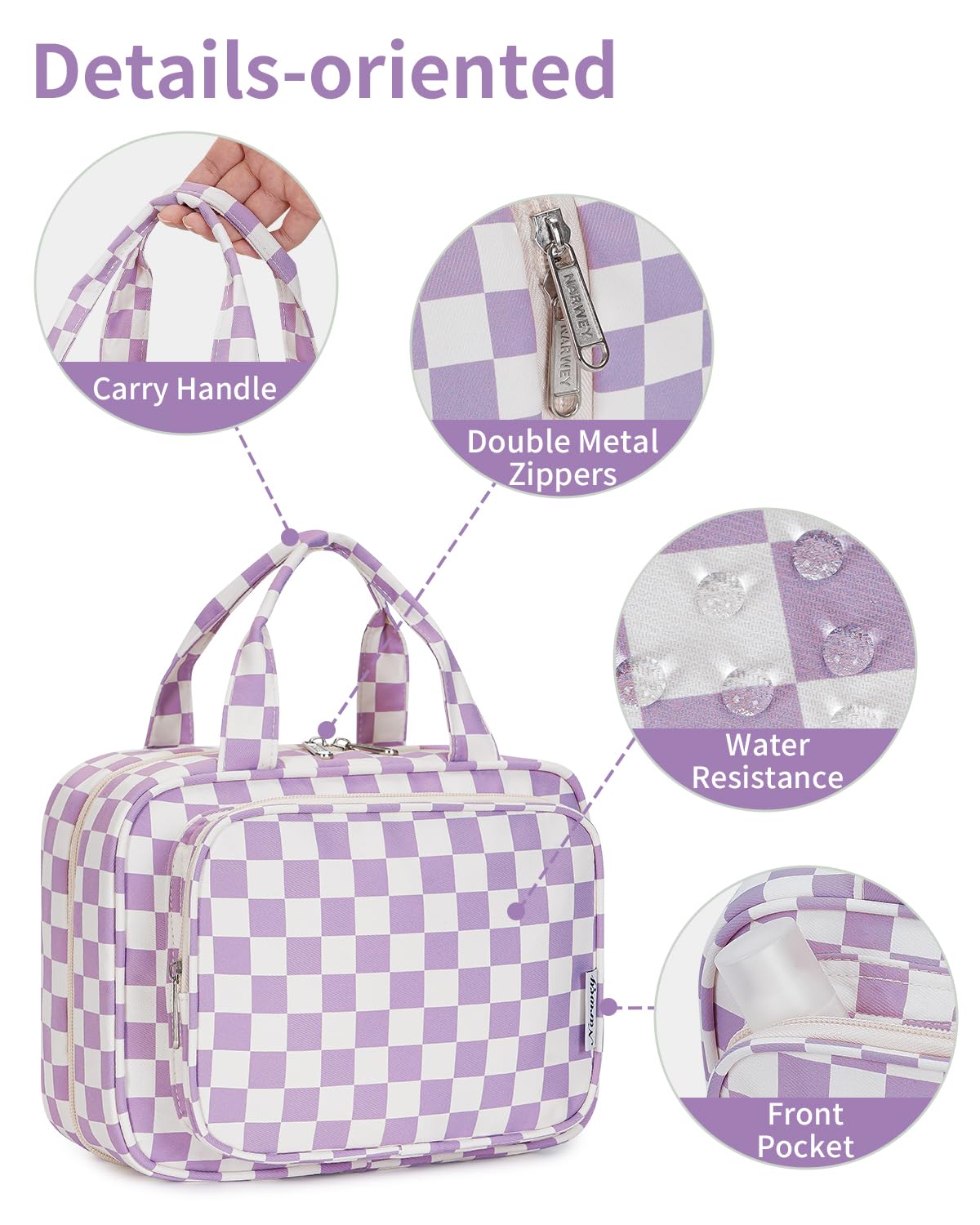 Narwey Travel Toiletry Bag large capacity demonstration