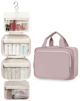 Narwey Travel Toiletry Bag Large Dusty Rose side view