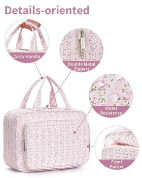 Narwey Travel Toiletry Bag on a bathroom counter