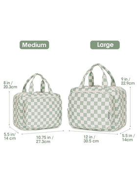 Narwey Travel Toiletry Bag open showing compartments