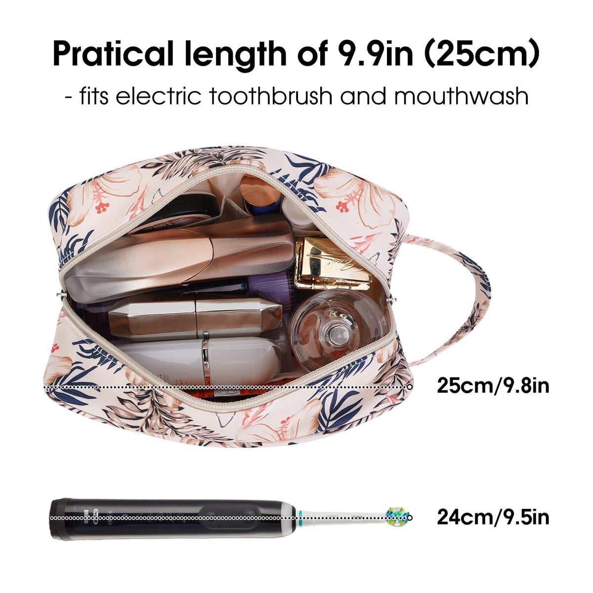 Narwey Travel Toiletry Bag open showing large compartment