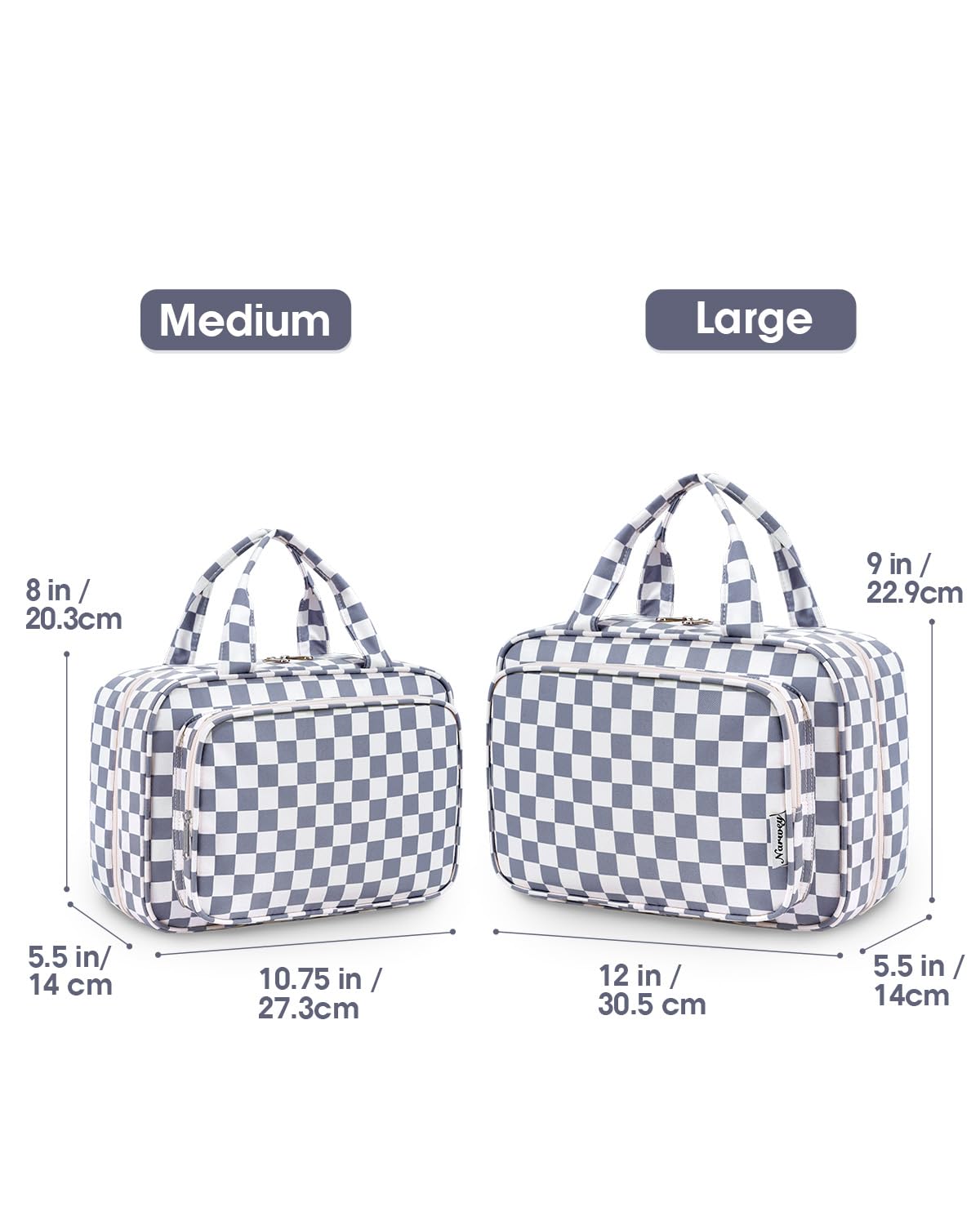 Narwey Travel Toiletry Bag open showing multiple compartments