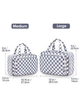 Narwey Travel Toiletry Bag open showing multiple compartments