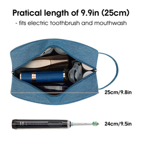 Narwey Travel Toiletry Bag open with toiletries inside