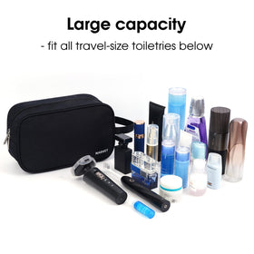 Narwey Travel Toiletry Bag open with toiletries inside