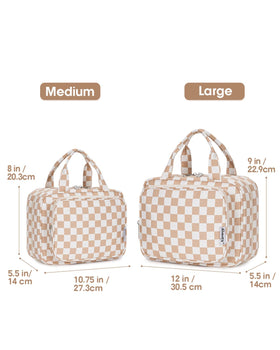 Narwey Travel Toiletry Bag opened showing multiple compartments