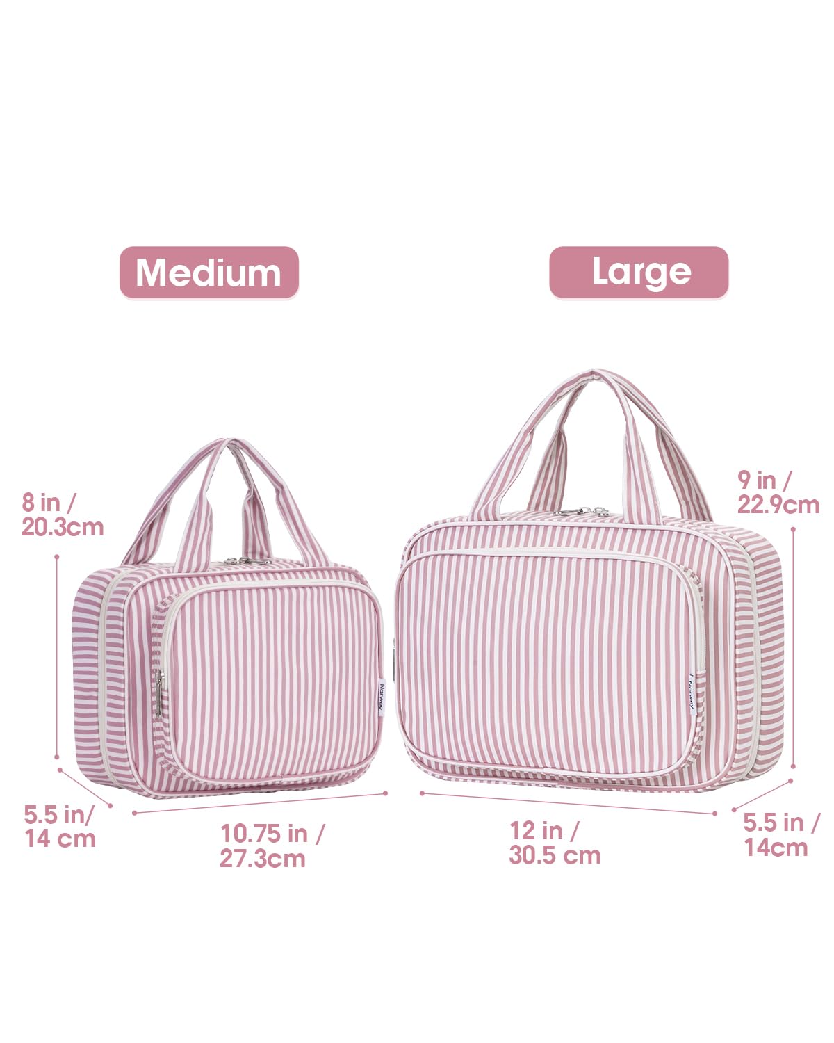 Narwey Travel Toiletry Bag opened showing multiple compartments