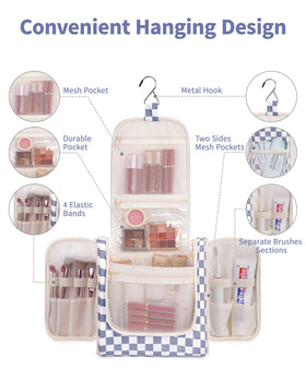 Narwey Travel Toiletry Bag packed flat for suitcase storage