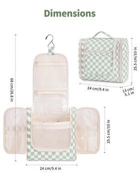 Narwey Travel Toiletry Bag packed flat for travel