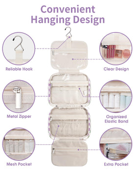 Narwey Travel Toiletry Bag packed for travel