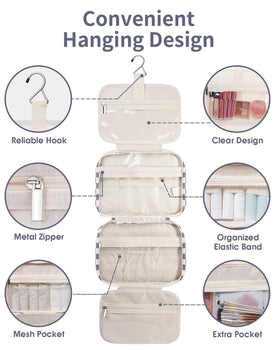 Narwey Travel Toiletry Bag packed in a suitcase