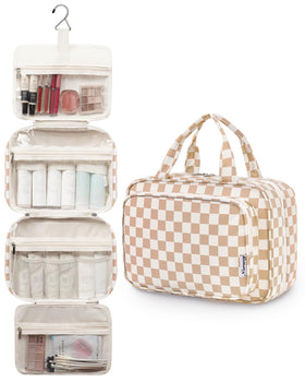 Narwey Travel Toiletry Bag packed with full-size toiletries