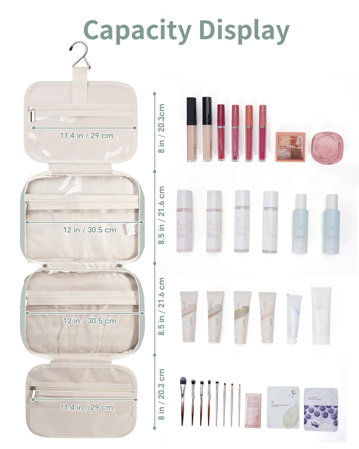 Narwey Travel Toiletry Bag side view