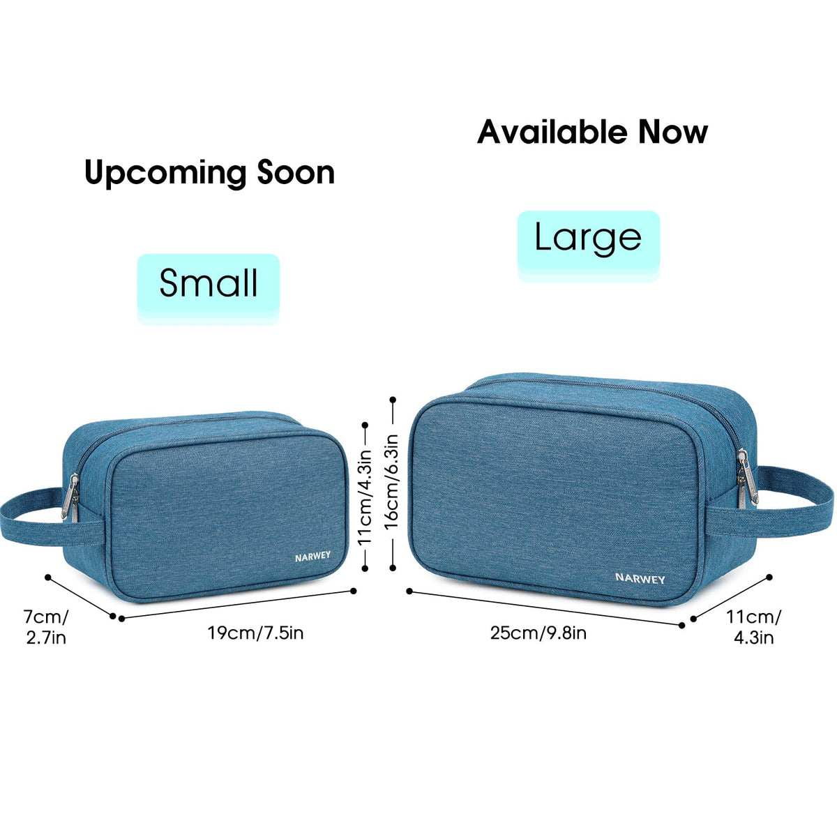 Narwey Travel Toiletry Bag side view with handle