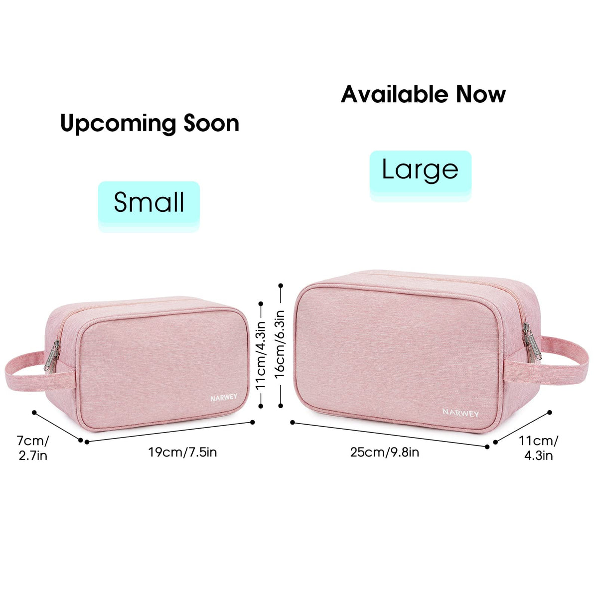 Narwey Travel Toiletry Bag standing on a counter