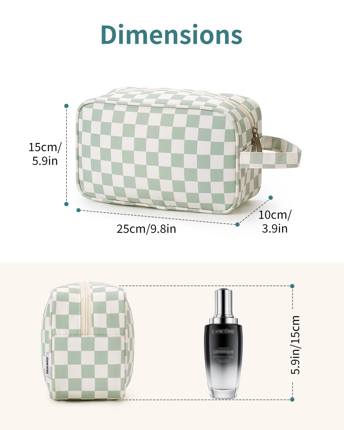 Narwey Travel Toiletry Bag standing upright