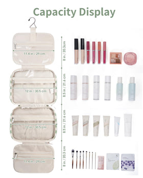 Narwey Travel Toiletry Bag with full-size toiletries inside