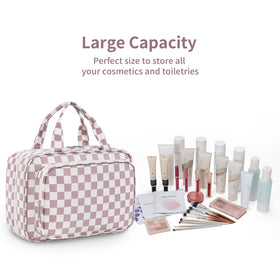 Narwey Travel Toiletry Bag with full-size toiletries inside