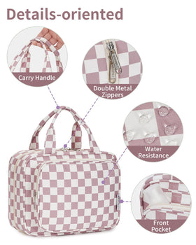 Narwey Travel Toiletry Bag with mesh pockets visible