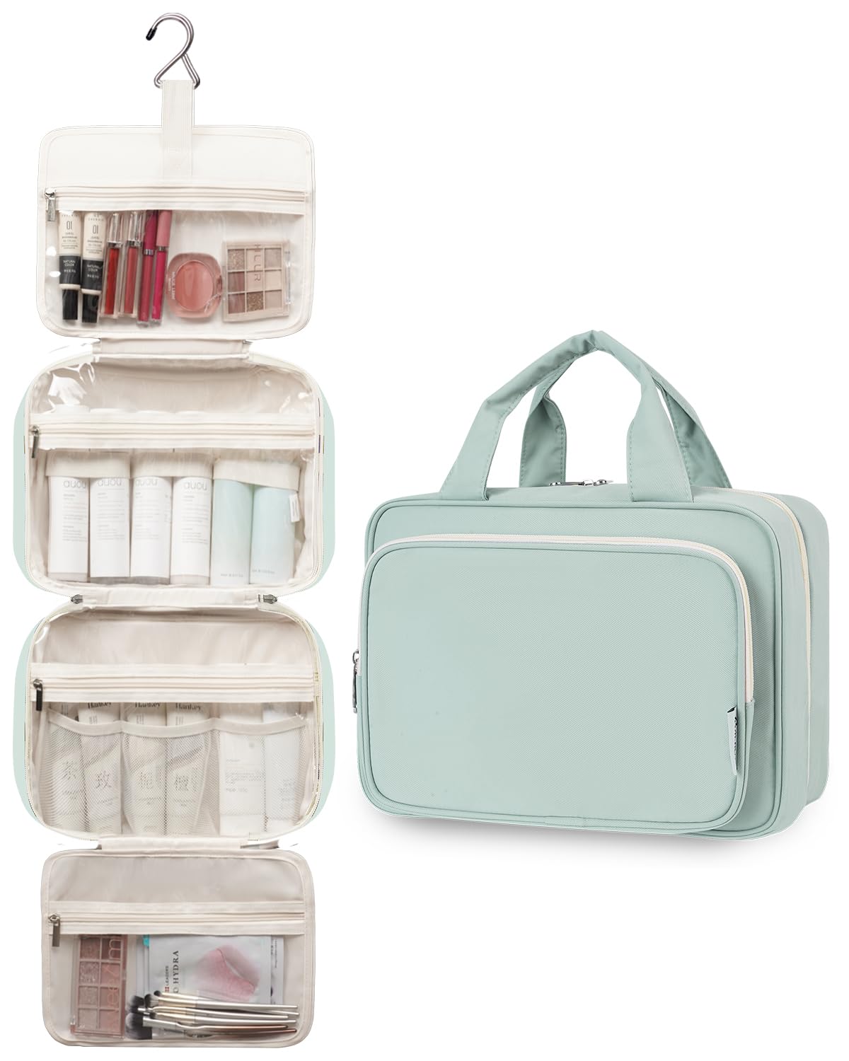 Narwey Travel Toiletry Bag with toiletries inside