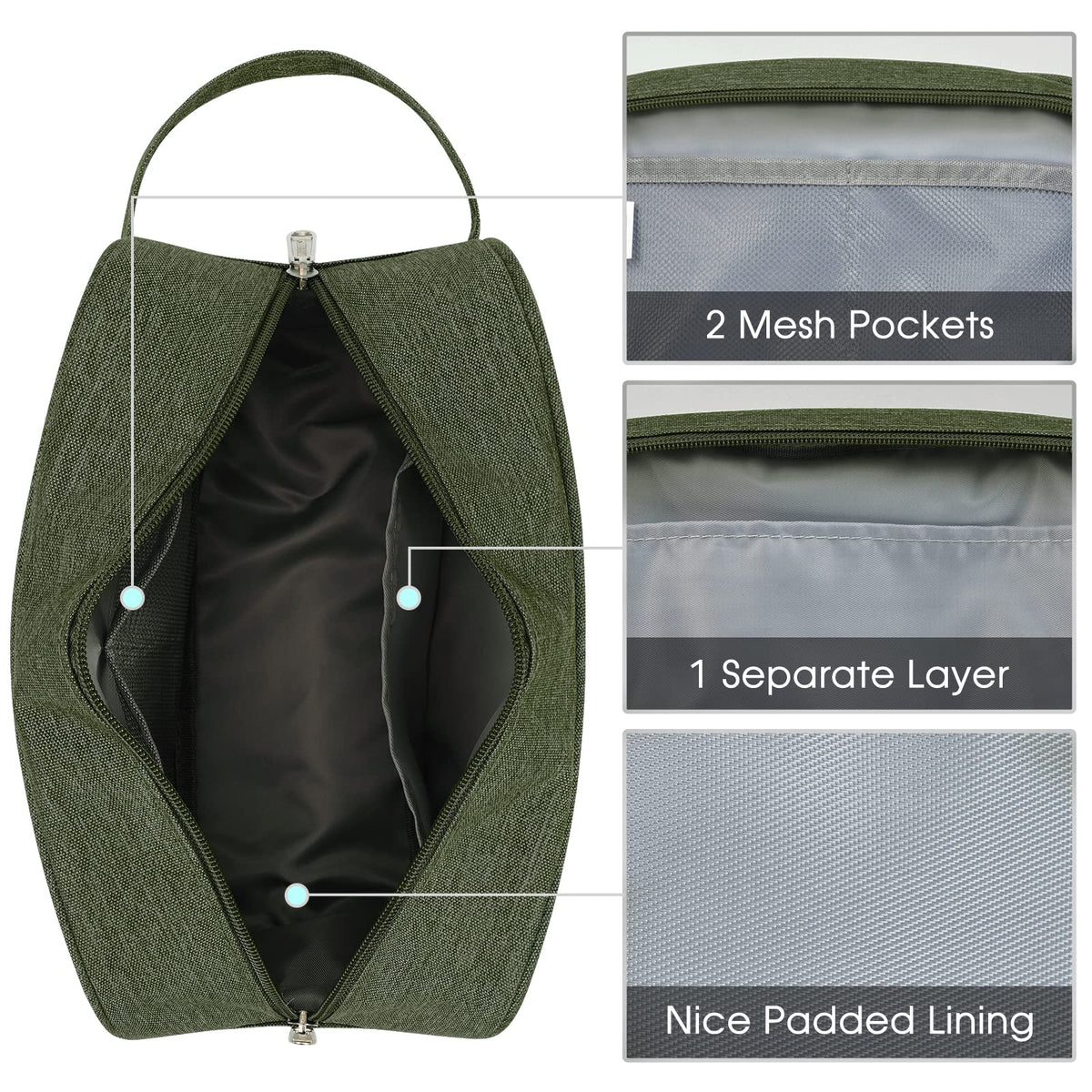 Narwey Travel Toiletry Bag with travel-size toiletries