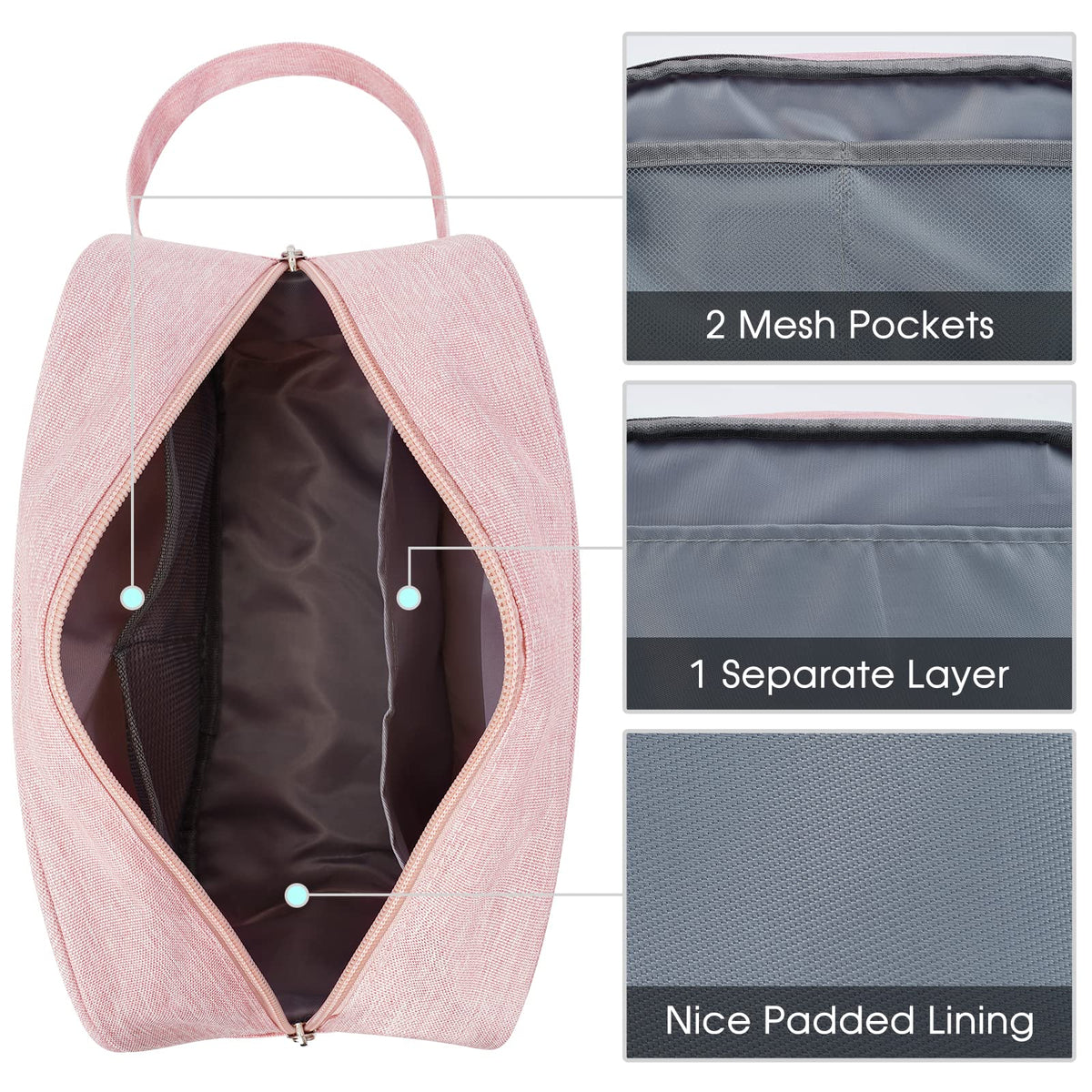 Narwey Travel Toiletry Bag with various toiletries inside