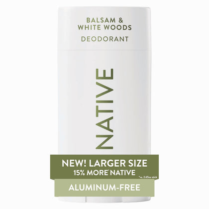 Native Aluminum Free Deodorant Balsam & White Woods front view