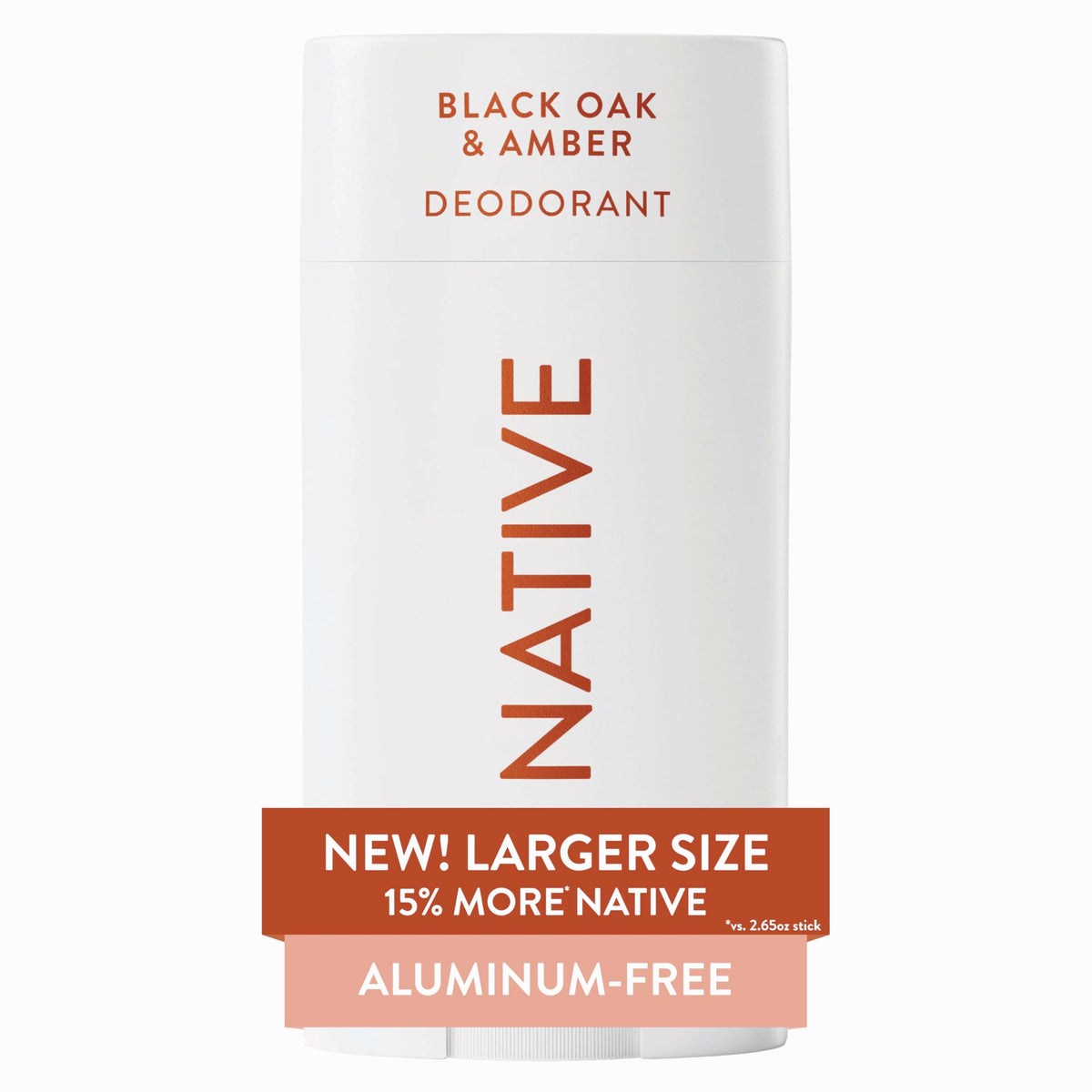 Native Aluminum Free Deodorant Black Oak & Amber front view