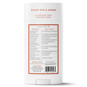 Native Aluminum Free Deodorant Black Oak & Amber on a bathroom counter