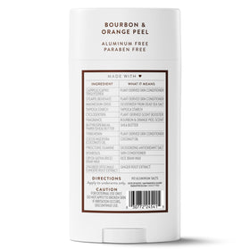 Native Aluminum Free Deodorant Bourbon & Orange Peel ingredients list