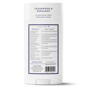 Native Aluminum Free Deodorant Cedarwood & Bergamot large size comparison