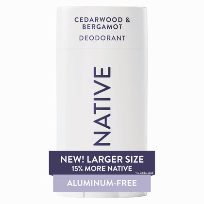 Native Aluminum Free Deodorant Cedarwood & Bergamot large stick front view
