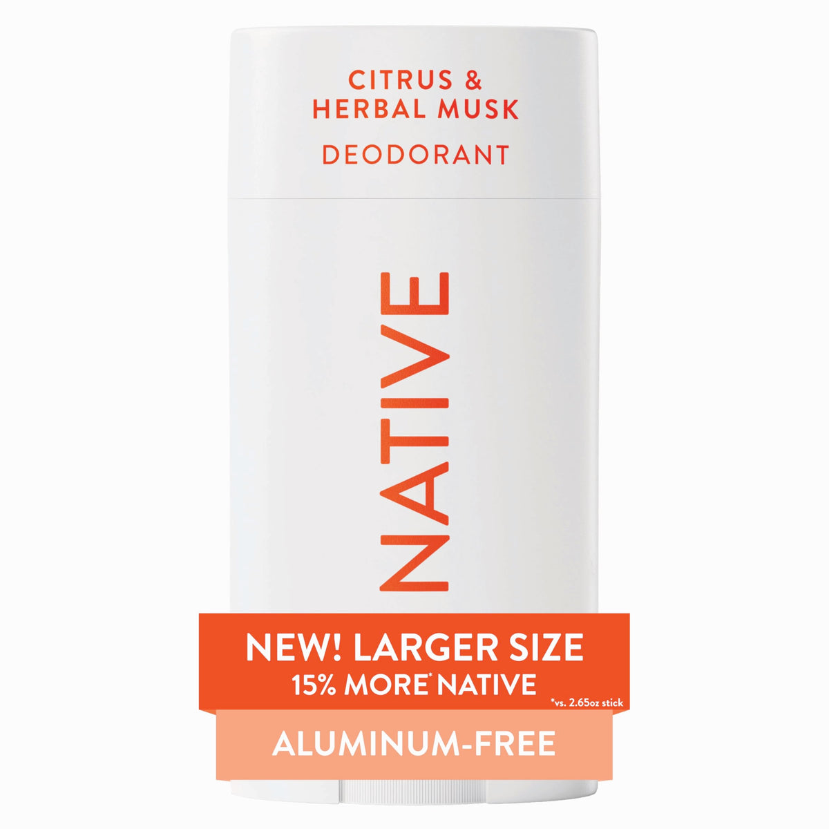 Native Aluminum Free Deodorant Citrus & Herbal Musk front view