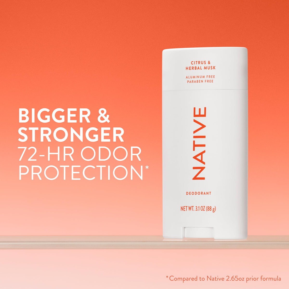Native Aluminum Free Deodorant Citrus & Herbal Musk side view