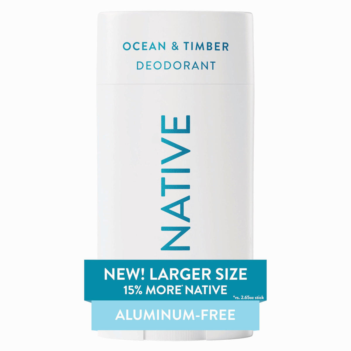 Native Aluminum Free Deodorant Ocean & Timber 3.1 oz stick front view